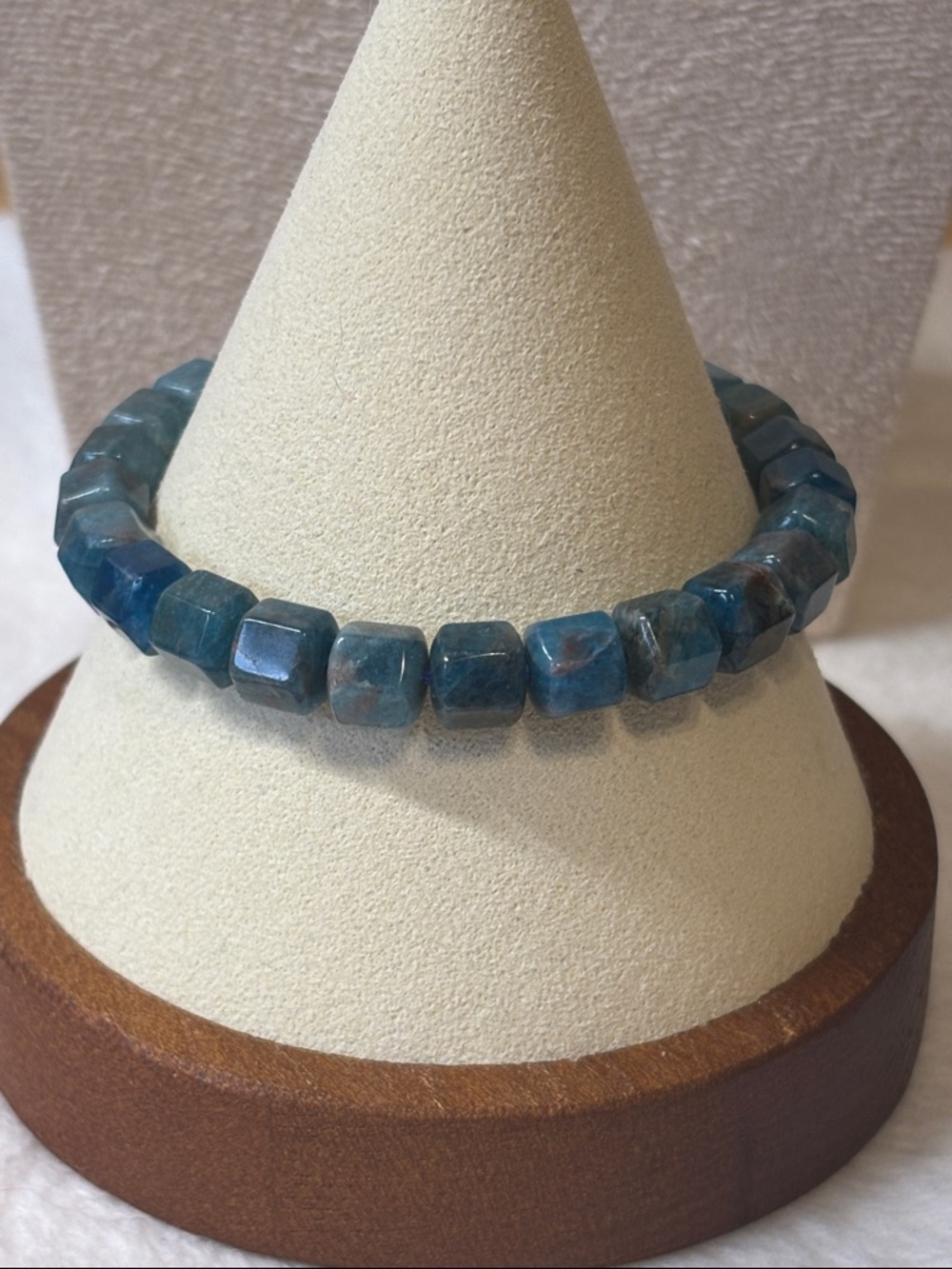 7mm Genuine Apatite Gemstone Bracelet